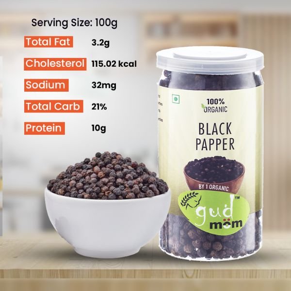 gudmom Organic Black Pepper 100 g-2