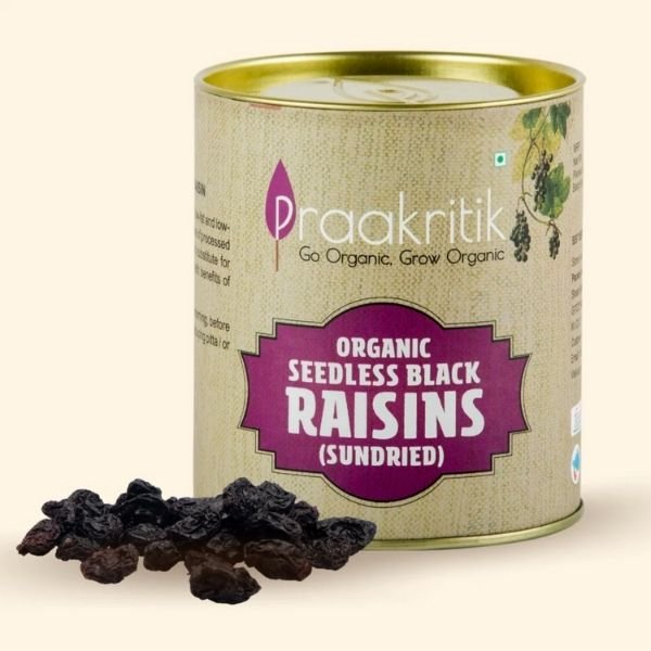 Black Raisins 200 gm-front- Praakritik Organic