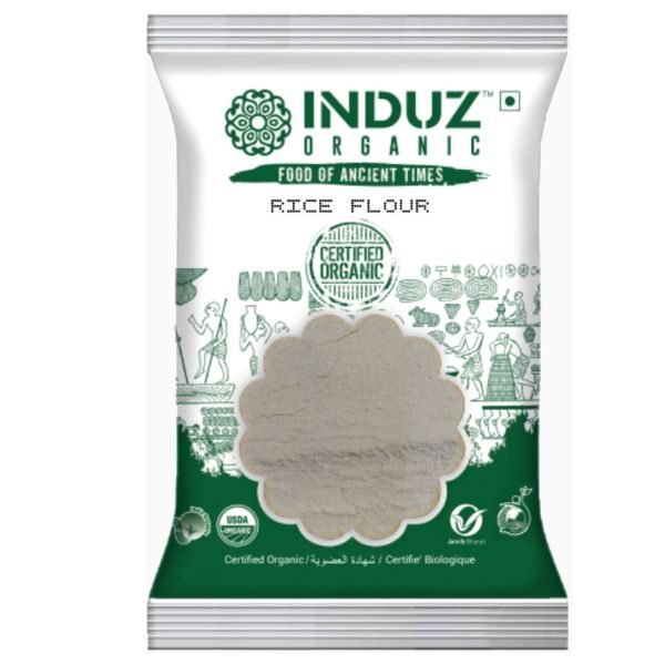 Rice Flour 500 gm (VACCUM PACK)-front1-induz Organics