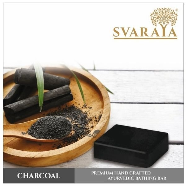 SVARAYA Handmade Charcoal Soap Label3