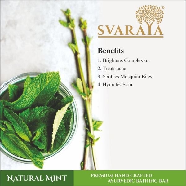 SVARAYA Handmae Natural Mint Soap Label 3