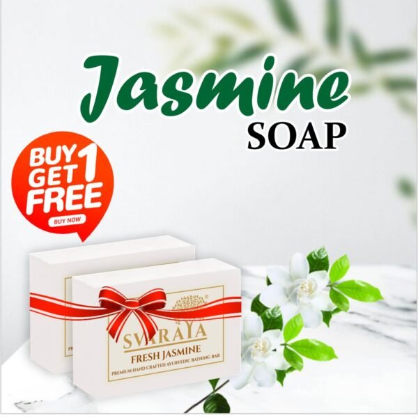 Fresh Jasmine Premium Handcrafted Ayurvedic Bathing Bar 100 gm-3-Svaraya