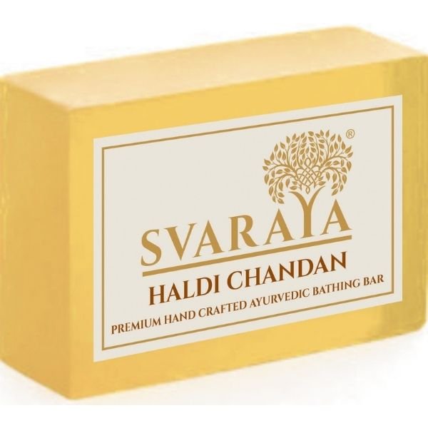 SVARAYA Handmade Haldi Chandan Soap Label 17