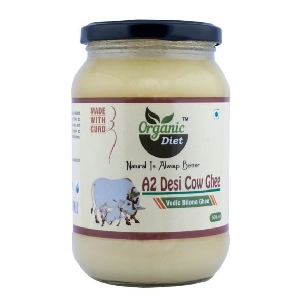 A2 Desi Cow Ghee500ml-front-Organic Diet