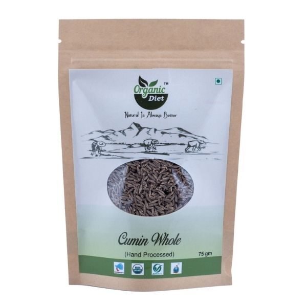 Cumin 75 gm-front-Organic Diet