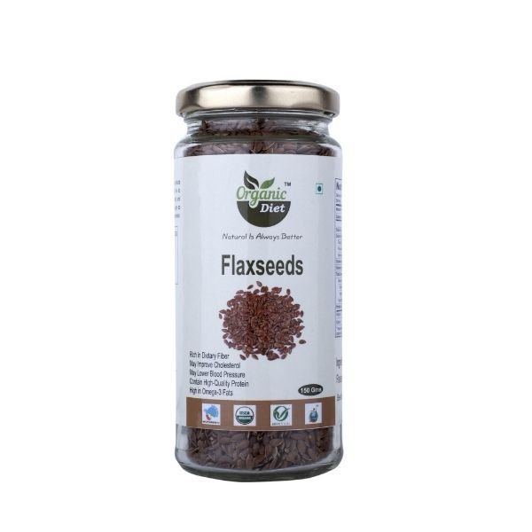 Flaxseed 150 gm-front-Organic Diet