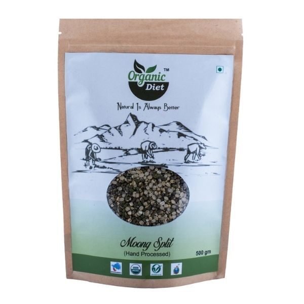 Moong Split 500 gm-front-Organic Diet