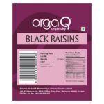 Black Raisins (Kali Kishmish) 250 gm-back-OrgaQ