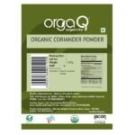 Coriander (Dhaniya) Powder 250 gm-back-OrgaQ