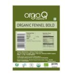 Fennel Bold (Saunf) 250 gm-back-OrgaQ
