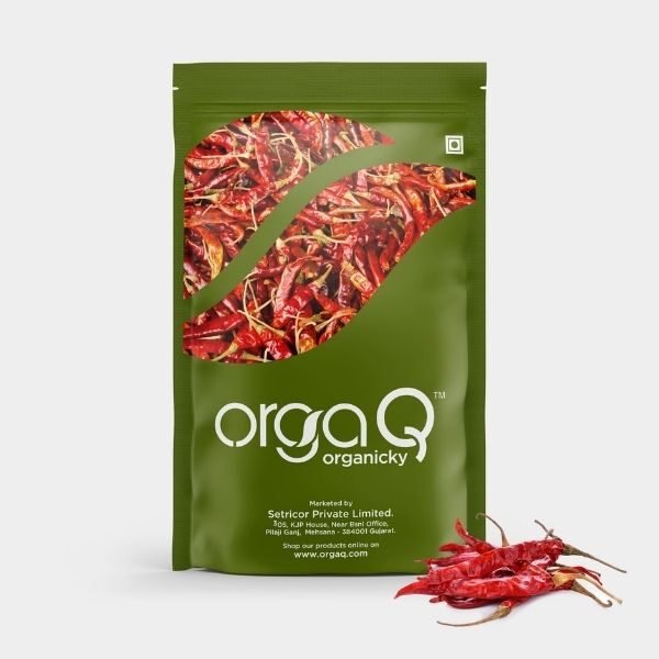 Red Chilli Whole (Khadi Lal Mirch) 50 gm-front1-OrgaQ