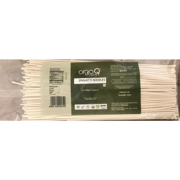 Spagatti Noodles 250 gm-front-OrgaQ