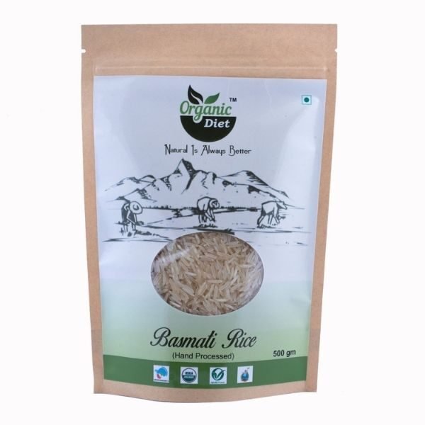 Special Basmati Rice 500 gm-Front-Organic Diet