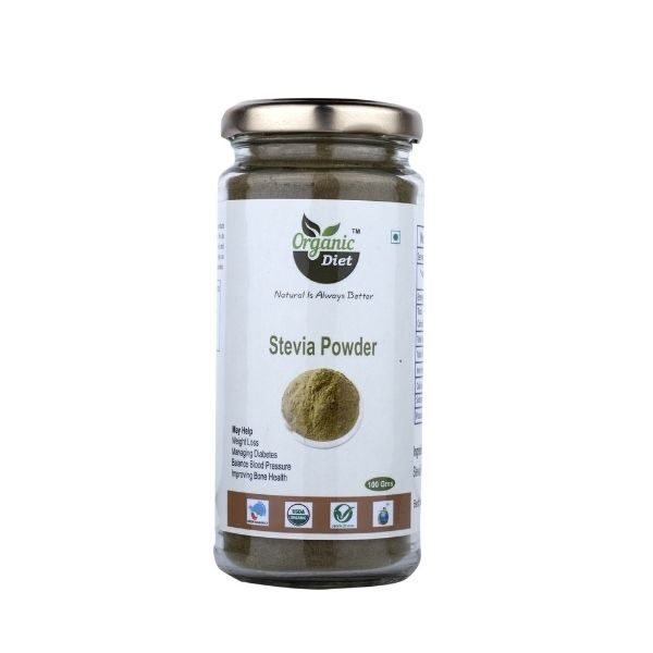 Stevia Powder 100 gm-front-Organic Diet