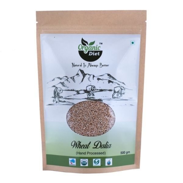 Wheat Dalia 500 gm-Front-Organic Diet