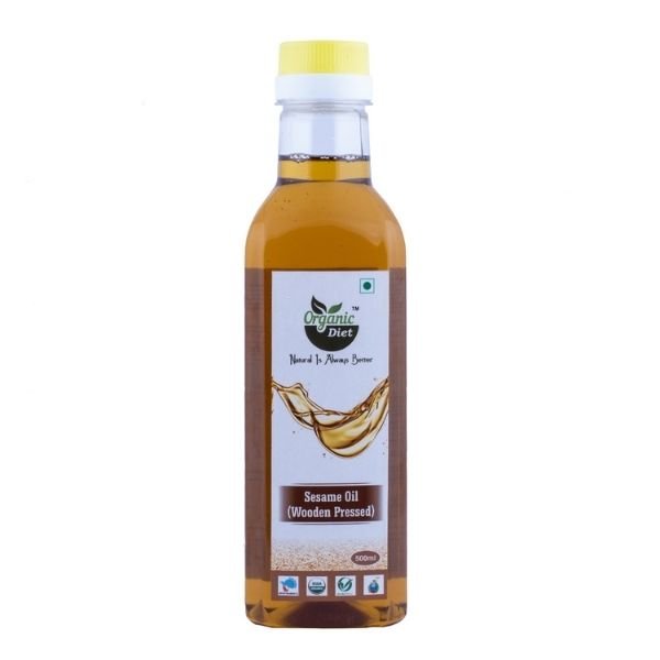 White Sesame Oil 500ml-front-Organic Diet