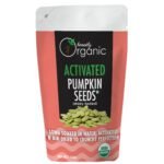 Activated Organic Pumpkin Seeds - Mildly Salted (USDA Organic, Long Soaked & Air Dried to Crunchy Perfection) - 150g2-Front-D-Alive