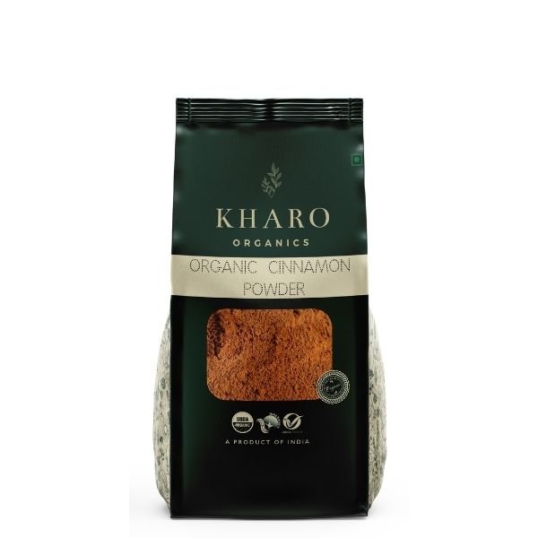 Organic Dalchini (Cinnamon Powder) 100 gm-front- Kharo Organics
