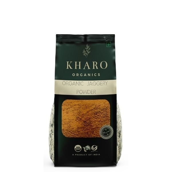 Organic Gud (Jaggery) Powder-front-Kharo Organic