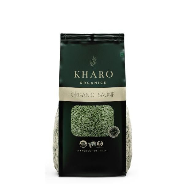 Organic Saunf (Fennel Seeds) 100 gm-Front-Kharo Organic