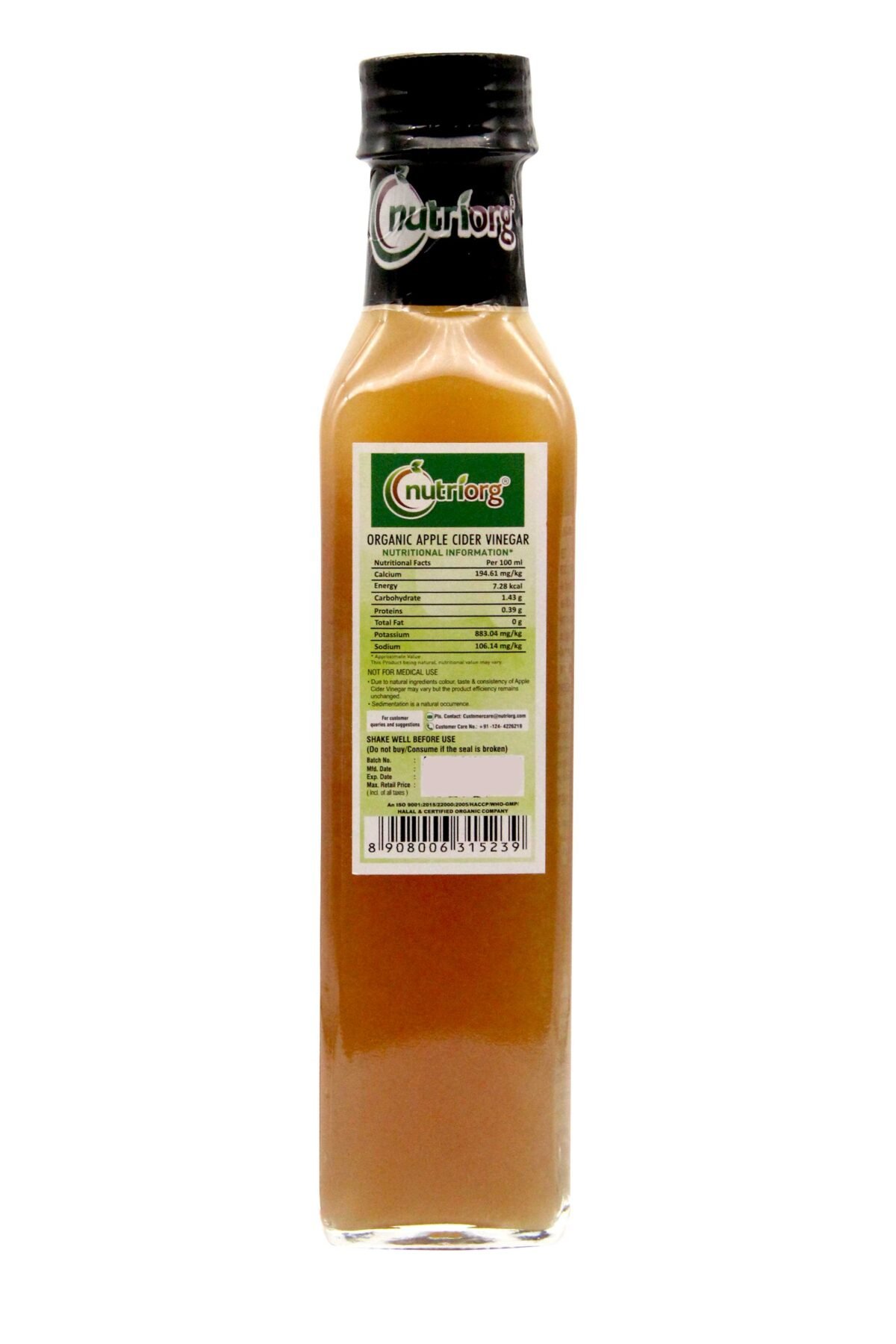 Certified Organic Apple Cider Vinegar-back-Nutriorg