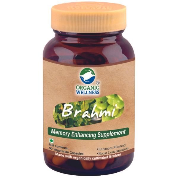Brahmi+ 90 Capsules-front-Organic Wellness