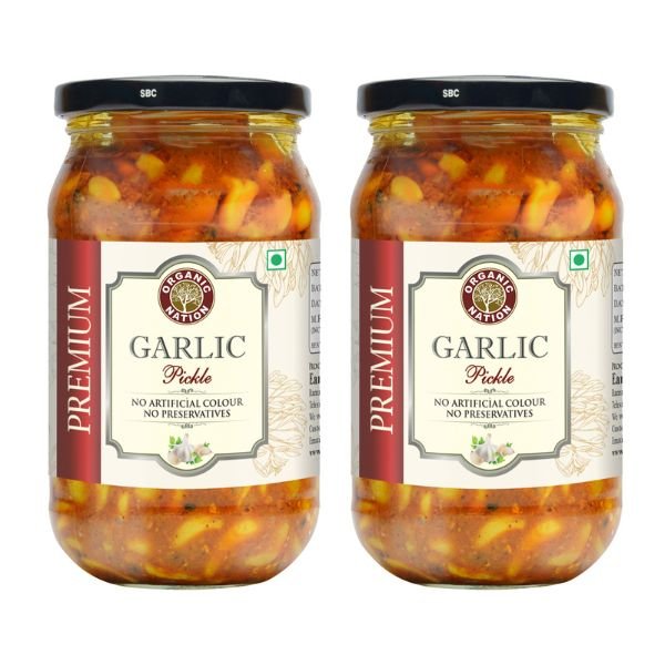 Garlic Pickle Pack of 2 (2 x 400 gm)-4-Organic Nation
