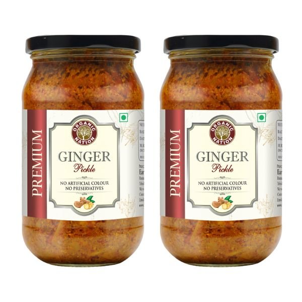 Ginger Pickle Pack of 2 (2 x 400 gm)-front1-Organic Nation