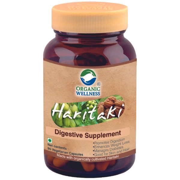 Haritaki Bottle 90 Capsules-front-Organic Wellness