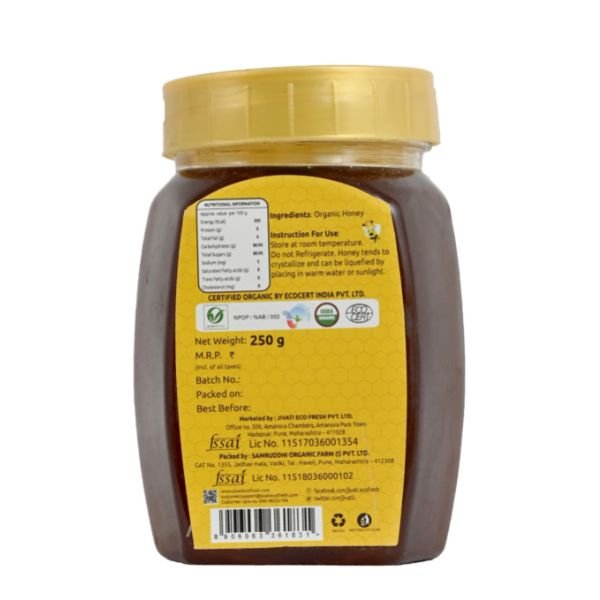 Honey-Multiflora-250-gm-back- Ecofresh