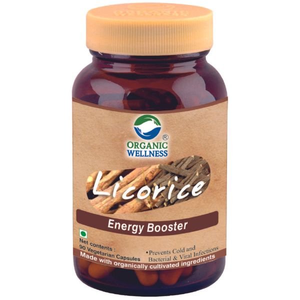 Licorice Bottle 90 Capsules-front-Organic Wellness