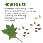 Castor oil soft gel 60 capsule4-how to use-Nutriorg