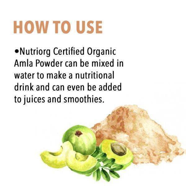 Nutriorg Certified Organic Amla Powder 100g ( Pack of 3)2