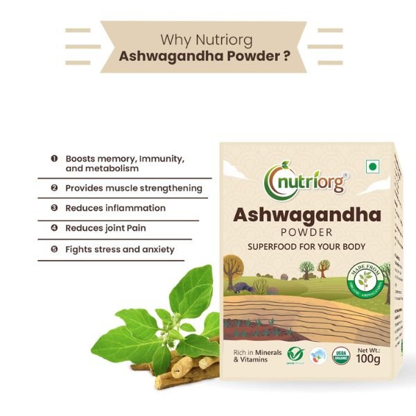 Nutriorg Certified Organic Ashwagandha Powder 100g62