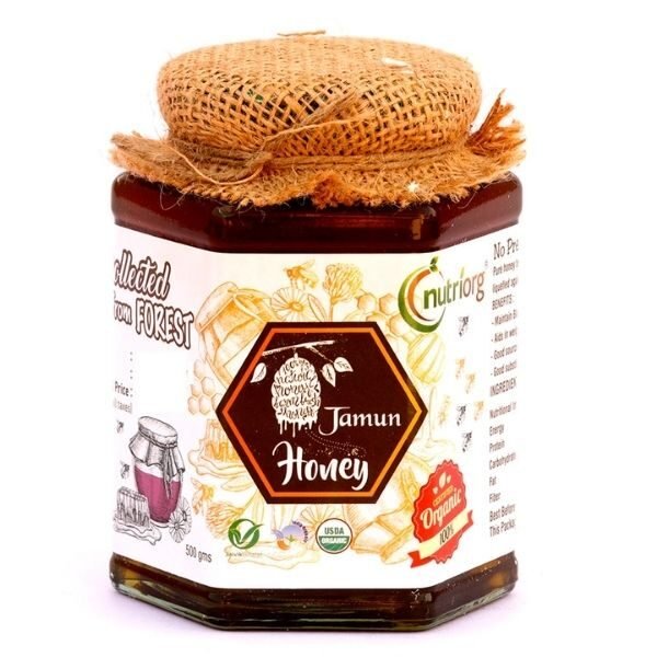 Nutriorg Certified Organic Honey with Jamun Flavor 500g 5