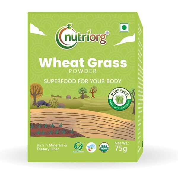 Wheatgrass powder-front-Nutriorg