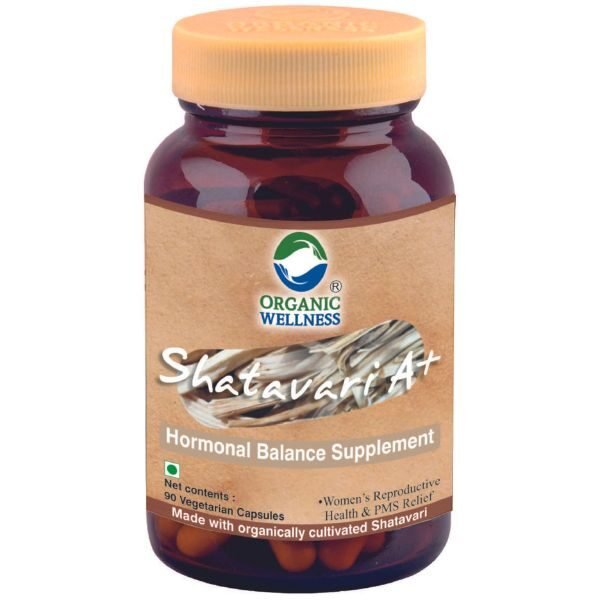 Shatavari A+ 90 Capsules-front-Organic Wellness