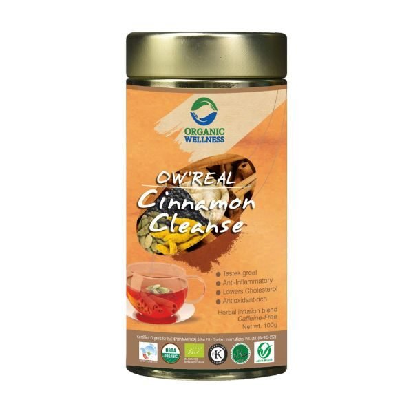 Cinnamon Cleanse Tin Pack 100 gm-front-Organic Wellness
