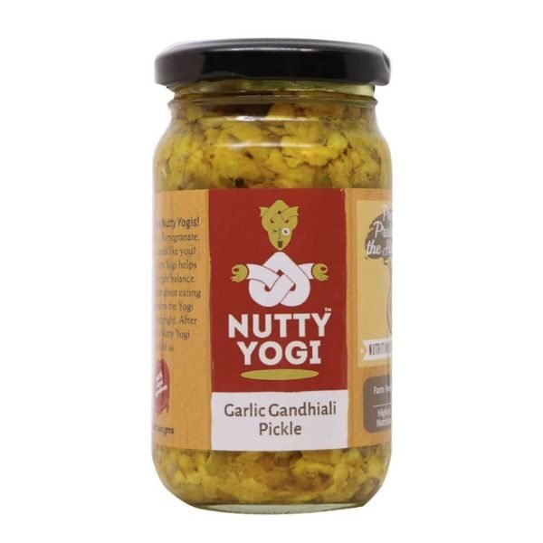 Garlic Gandhiali Pickle 200 gm-front2-Nutty Yogi