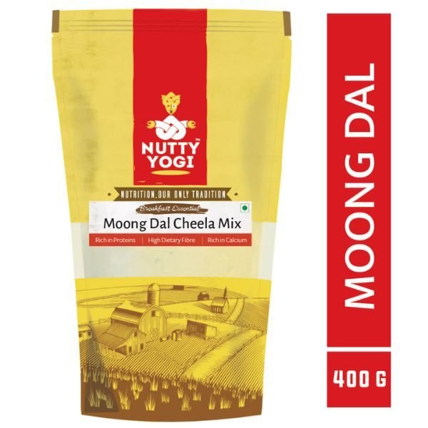 Moong Daal Cheela Mix 400 gm-front1-nutty yogi