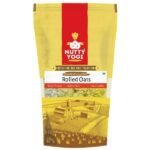 Gluten Free Rolled Oats 500 gm-front-nutty yogi