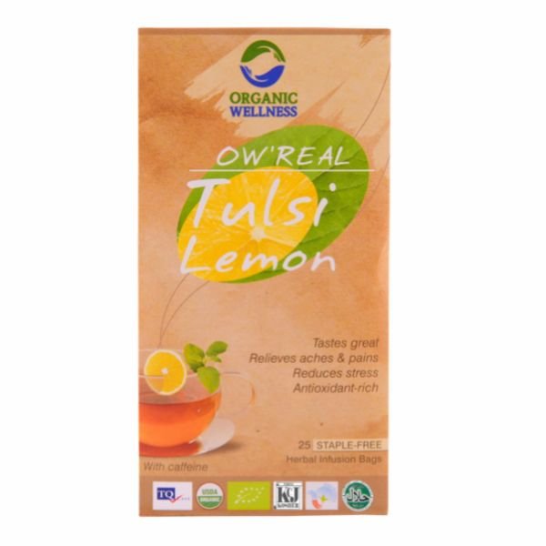 Tulsi Lemon, 25 Teabags-front-Organic Wellness