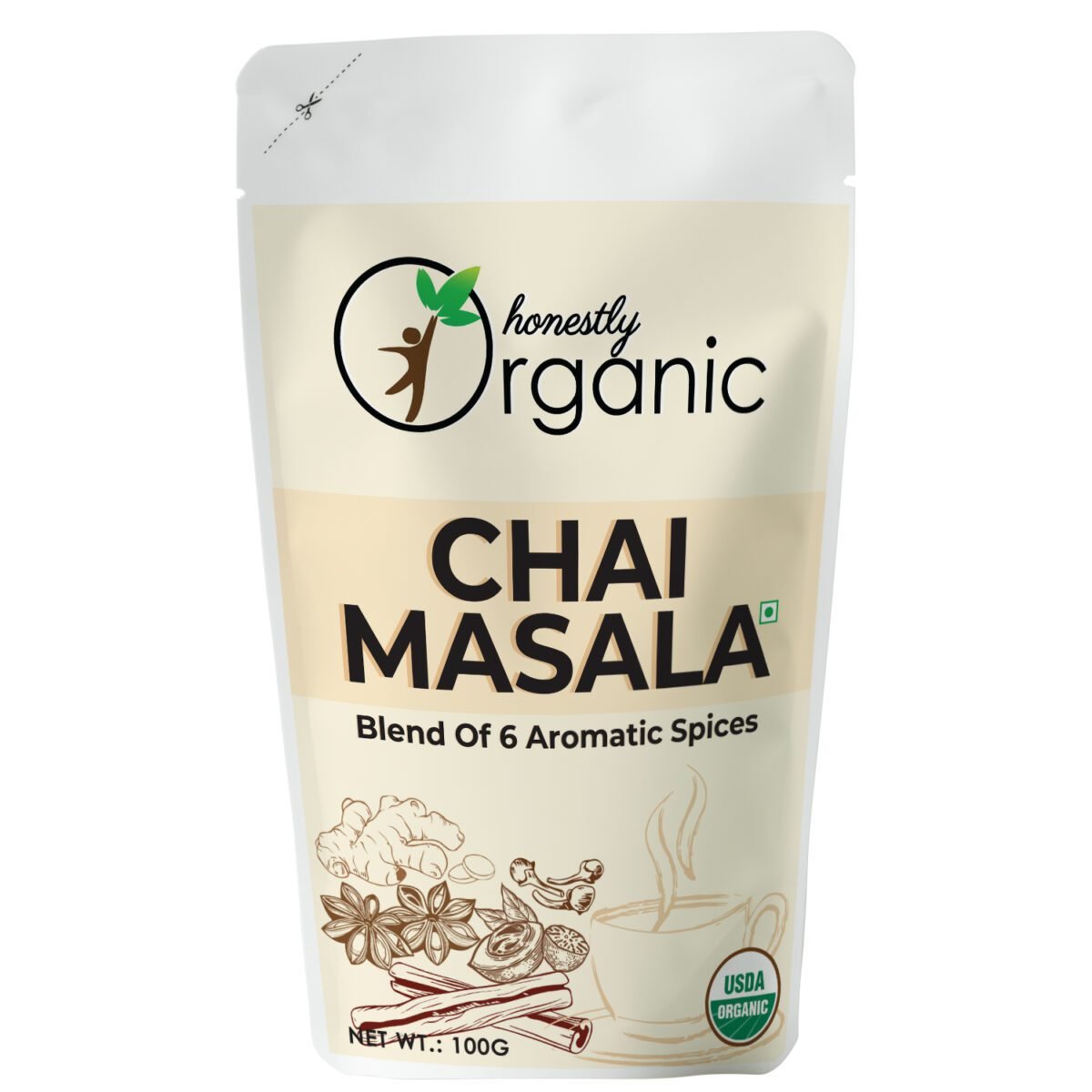 Honestly Organic Chai Masala - 100g1-front1-D-Alive