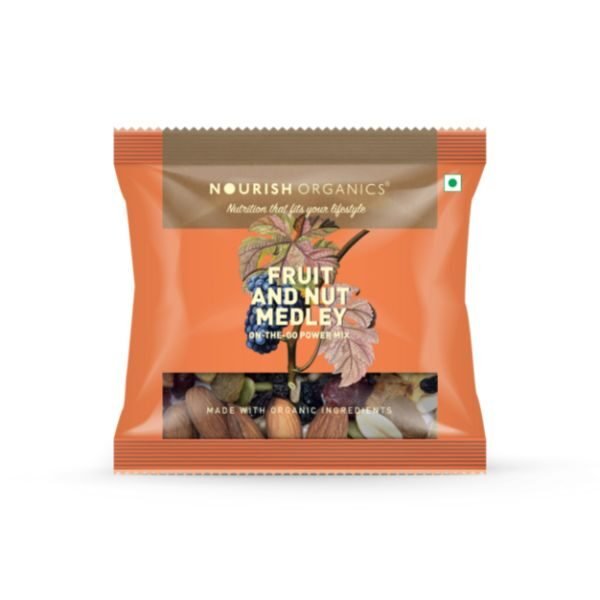 Organics Fruit and Nut Medley (Single Pack) - 35gms3 -front2-Nourish Organics