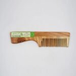 Neem Wood Comb With Handle -front1-Orga Life