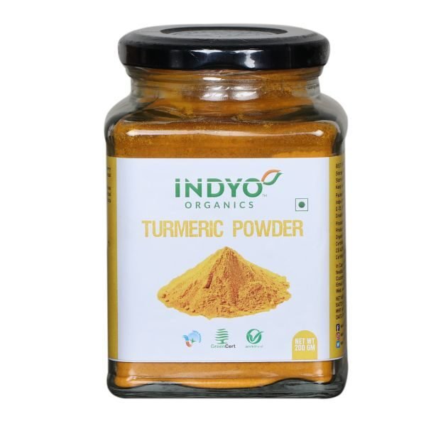 Turmeric Powder 200 gm -front- Indyo Organic