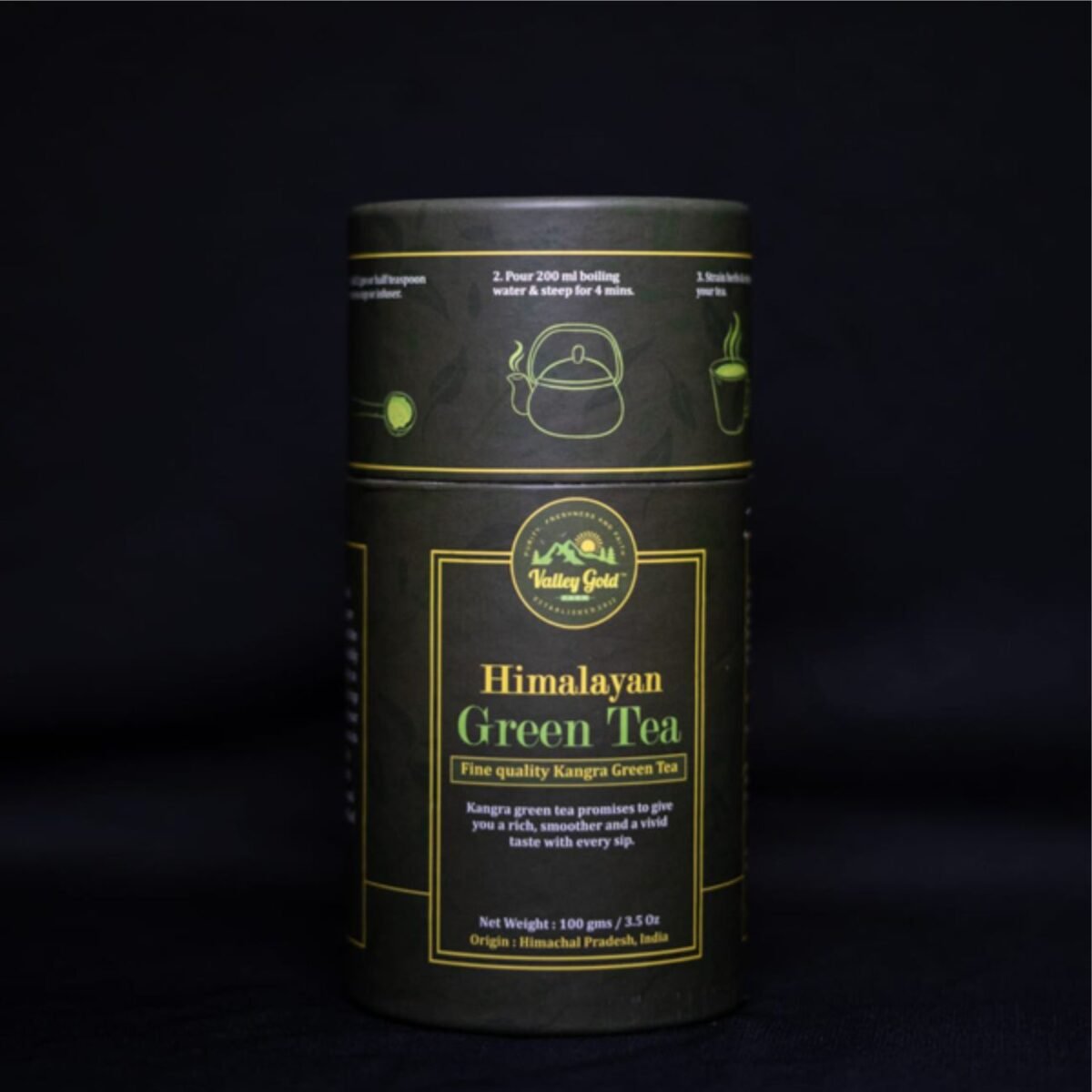 Premium Himalayan Green Tea 100 gm-front3- Valley Gold Farm