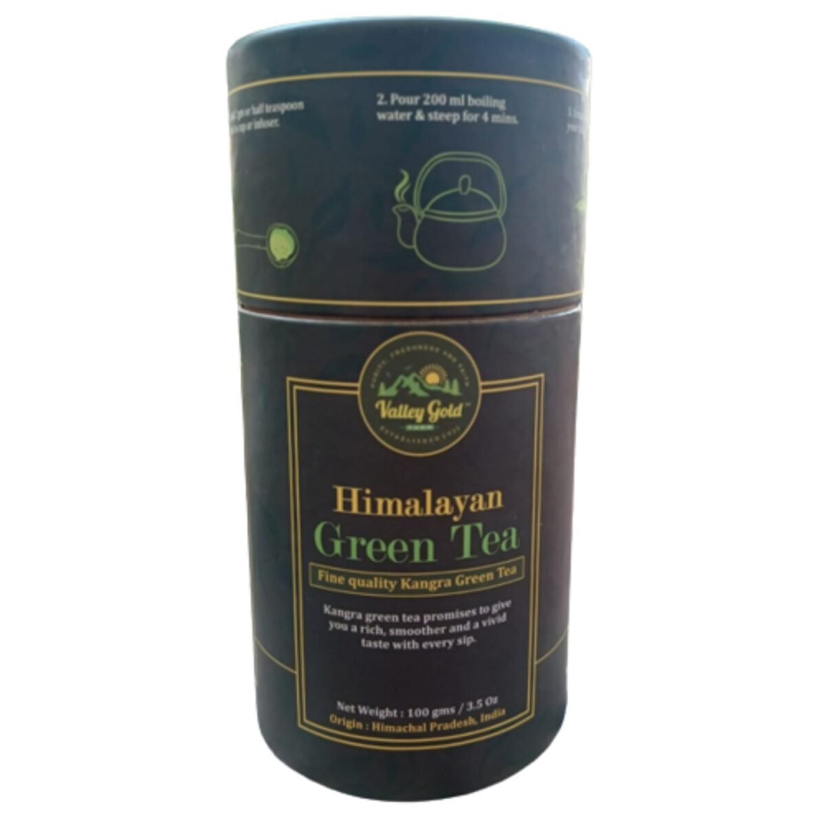 Premium Himalayan Green Tea 100 gm-fromt4- Valley Gold Farm