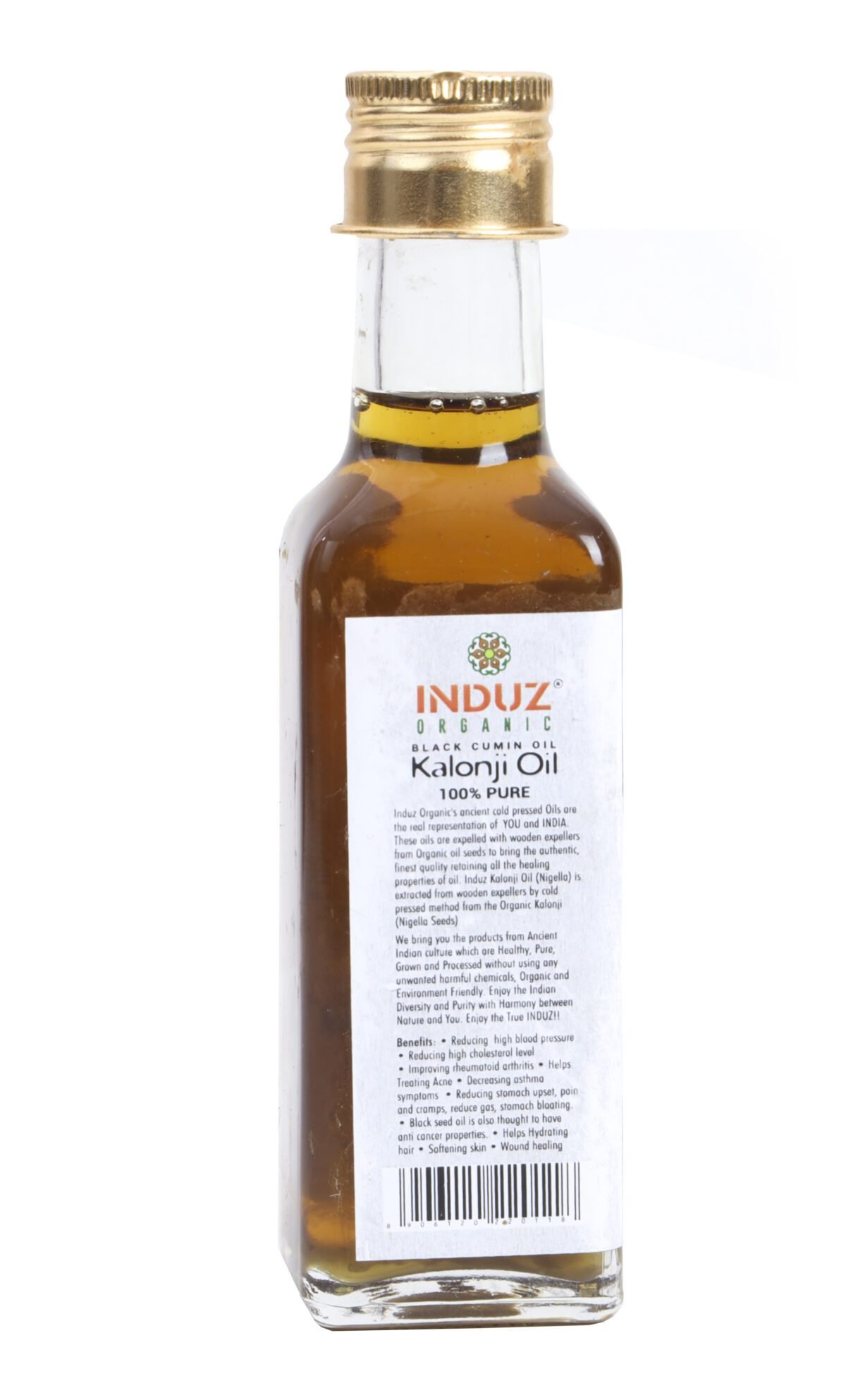 Black Cumin Oil Kalonji (Cold Pressed) 100 ml-back1-Induz Organic