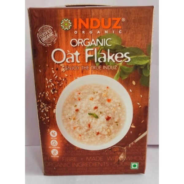 oat flakes 200 gm-front-Induz Organic